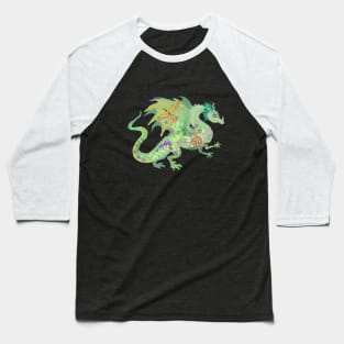 Enchanted Forest Dragon Pattern Baseball T-Shirt